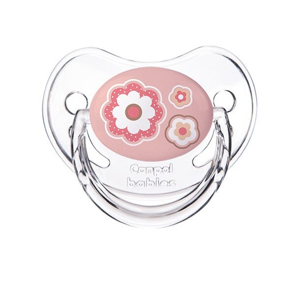 Suzeta silicon ortodontica 0-6 luni, roz, Canpol 22/565