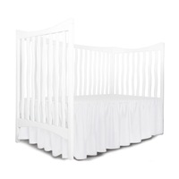 Cearsaf cu volanas si elastic pe colt, pentru saltea bebelusi 120x60 cm Deseda alb