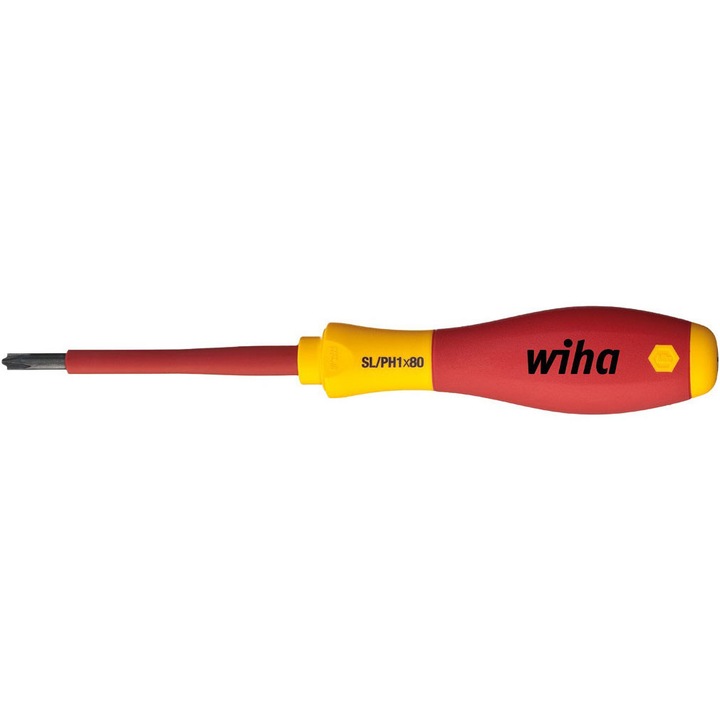 Отвертка WIHA SoftFinish PlusMinus PH, Изолираща дръжка, 1000V AC, 80/191/30мм