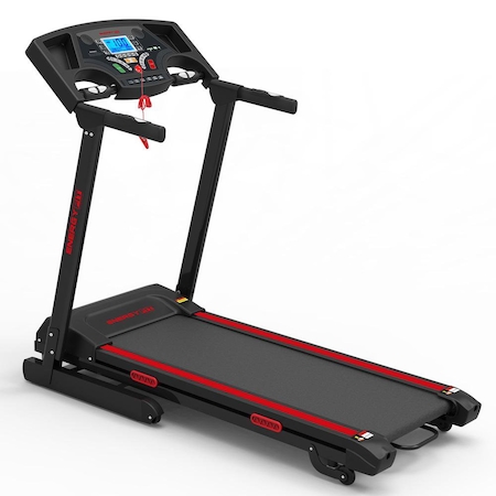 Banda de alergat cu inclinare automata Energy Fit MT10A, viteza maxima 12km/h, greutate maxima utilizator 130kg, mp3 input, USB, boxe incorporate, pliabila pe cilindru, roti transport
