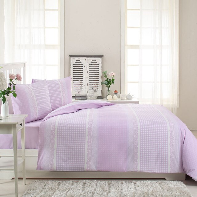 Lenjerie de pat bumbac 100%, LIMA pentru pat 2 persoane, 4 piese, 200x220 / 50x70, bumbac ranforce