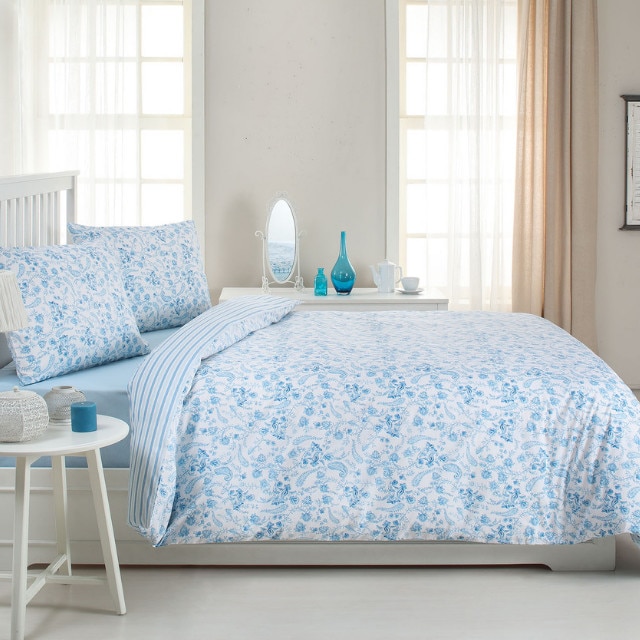 Lenjerie de pat bumbac 100%, ELVA pentru pat 2 persoane, 4 piese, 200x220 / 50x70, bumbac ranforce