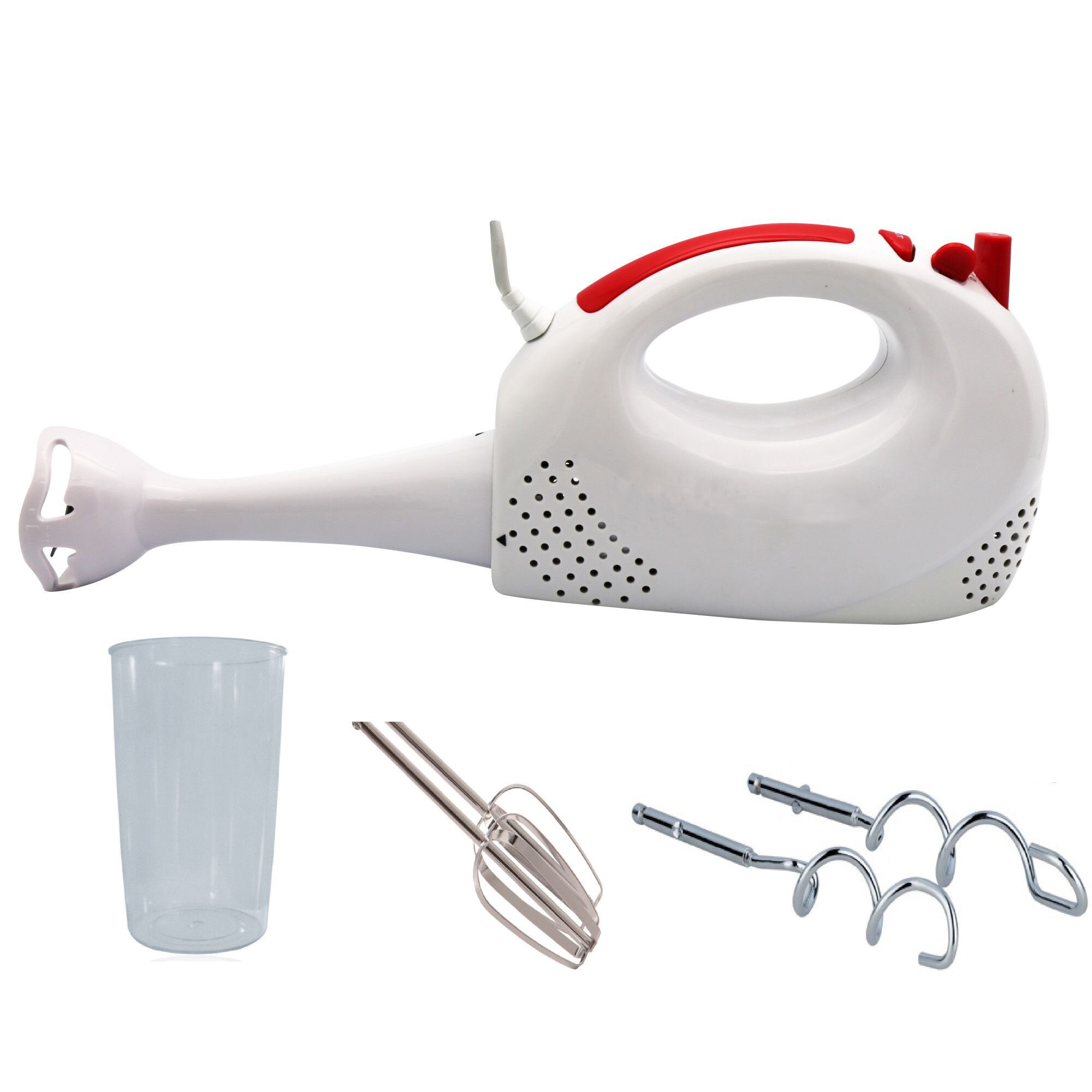 Mixer Multifunctional Victronic , 2 Palete pentru crema si oua , Putere 200w , 5 Viteze , Buton Turbo , Culoare Alba