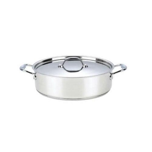 Cratita cu Capac Inox, Grunberg , 24 cm, 4 l, Argintiu