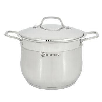 Oala Profesionala din inox cu capac, 11L, Grunberg Oala Profesionala din inox cu capac, 11L, Grunberg
