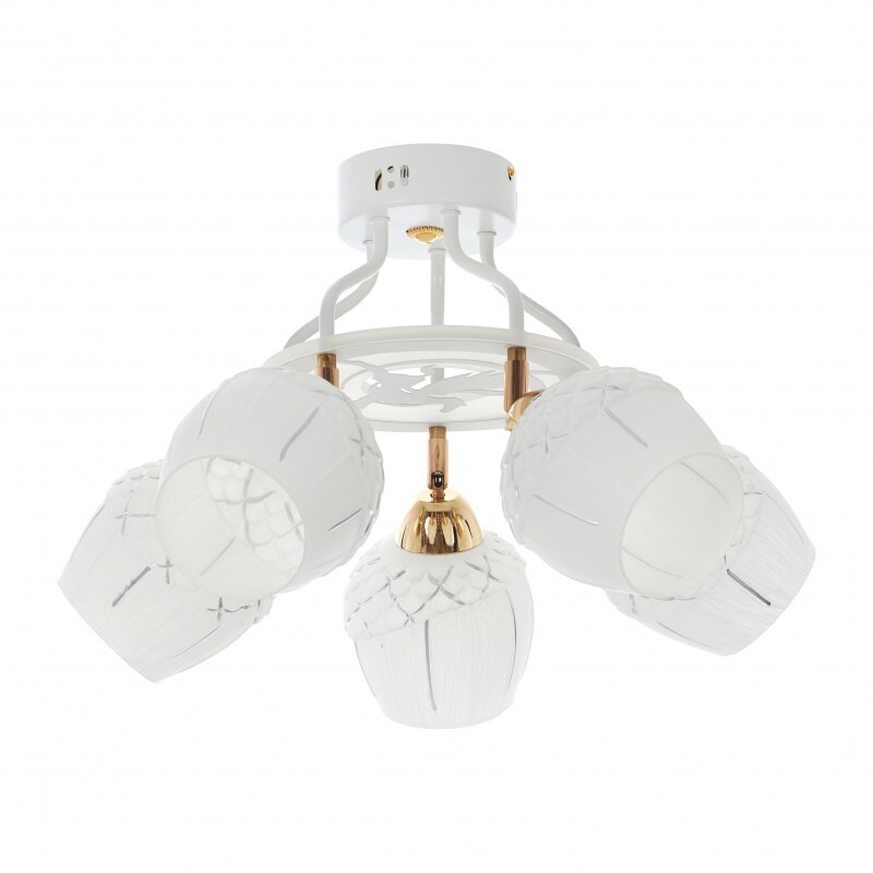 Lustra EL 1758/5 CH, Alb , 5x40W, E27