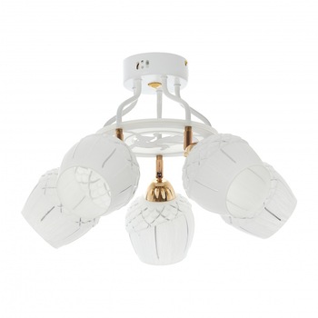 Lustra EL 1758/5 CH, Alb , 5x40W, E27 Lustra EL 1758/5 CH, Alb , 5x40W, E27