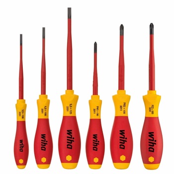 Set surubelnite izolate cu cap subtire, WIHA SoftFinish slimFix, drepte si PH, 6 piese Set surubelnite izolate cu cap subtire, WIHA SoftFinish slimFix, drepte si PH, 6 piese