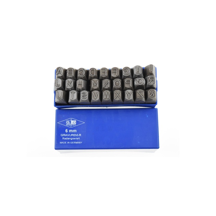 Heidenpeter betű beütő készlet, A-Z és &, 27 db, 6 mm, R