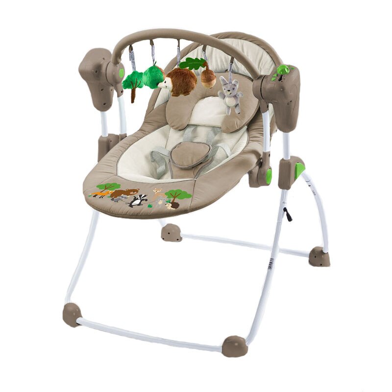 Balansoar electric pentru bebelusi Caretero Forest BCF1M1, Maro