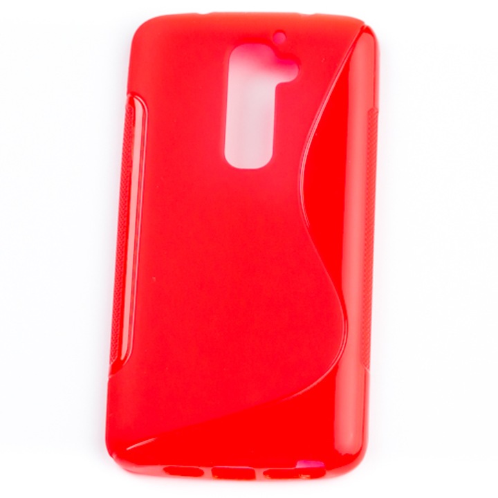 LG G2 Ch Red Case, S Line Silicon