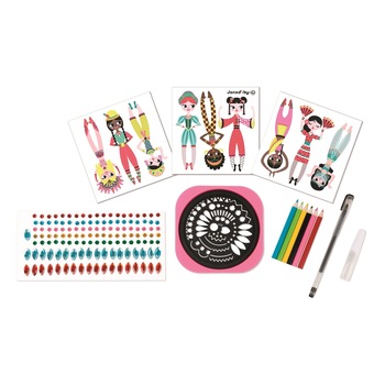 Set creativ Janod Mandala Printese din toata lumea Set creativ Janod Mandala Printese din toata lumea