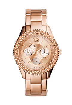 Fossil, Ceas cu functii multiple, decorat cu cristale Stella, Auriu rose Fossil, Ceas cu functii multiple, decorat cu cristale Stella, Auriu rose