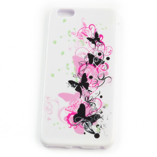 Husa Iphone 6 Plus, Black And Pink Temptation, Silicon, Multicolor