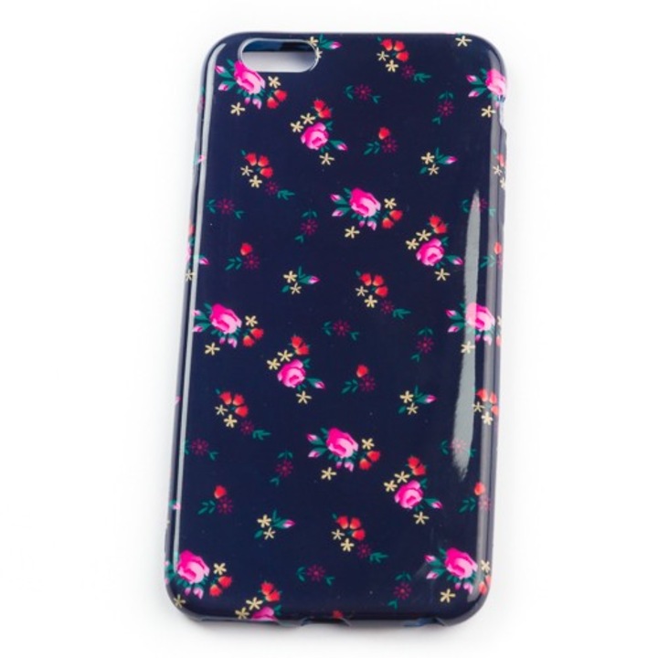 Кейс за iPhone 6 Plus, Pink Roses Rain, Силиконов, Многоцветен