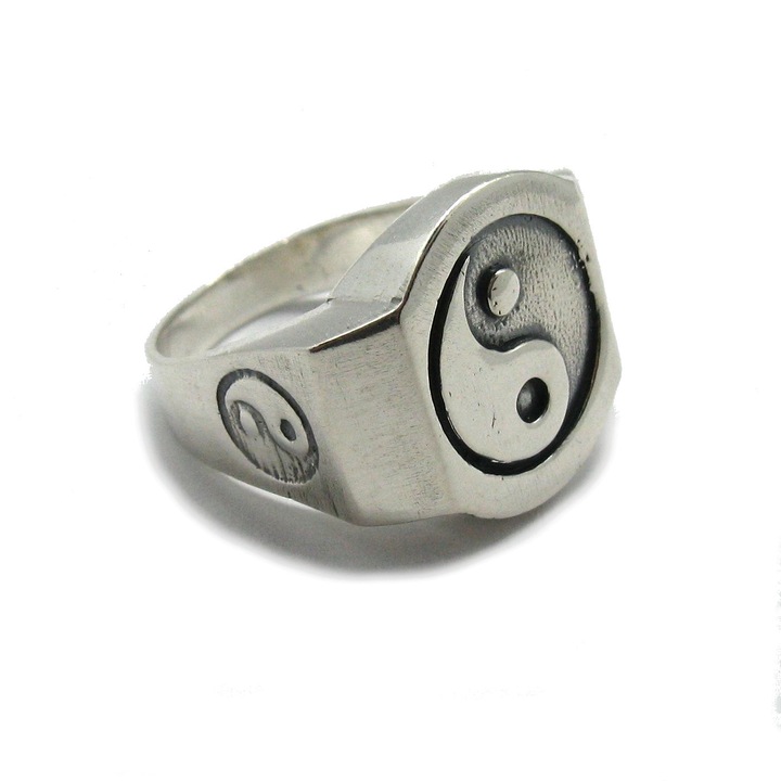 Мъжки сребърен пръстен Empress Ин Ян R001840, проба 925