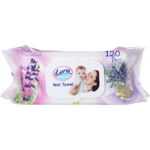 Servetele umede copii cu capac Lara Lavander 120 buc