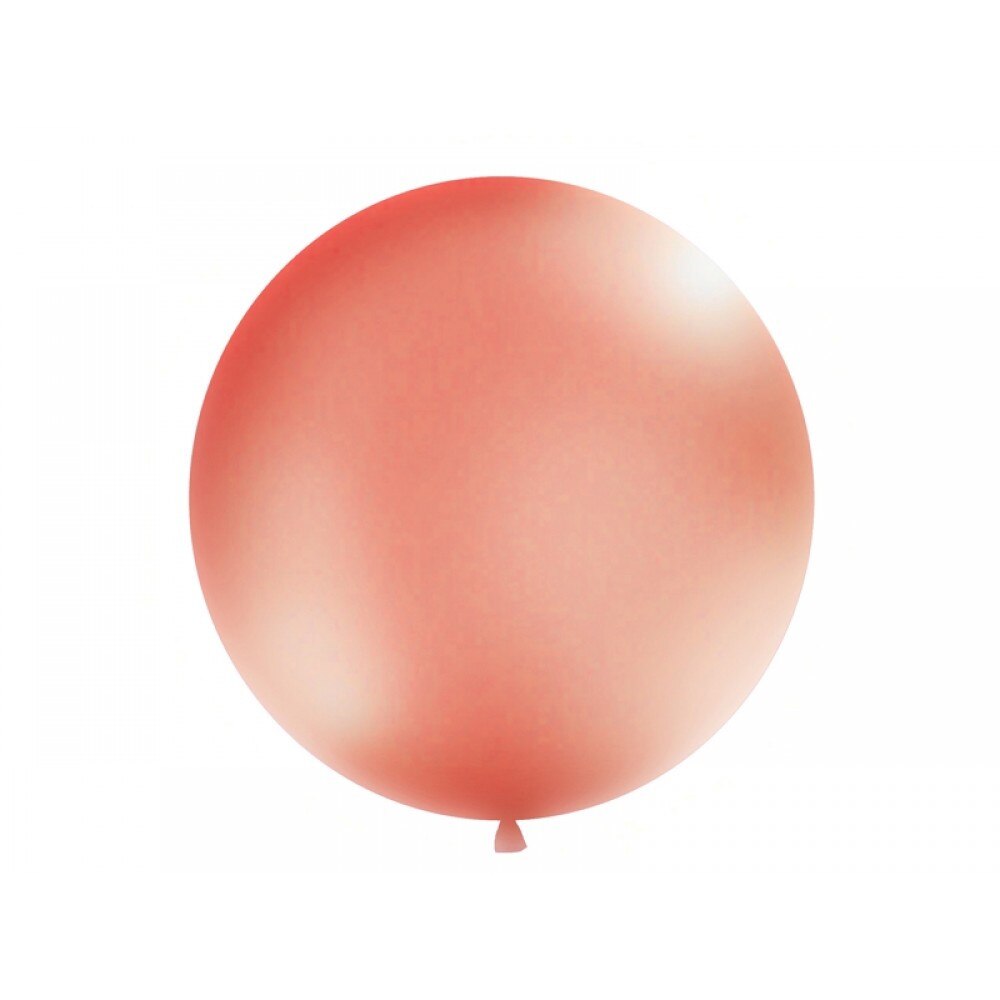 Balon latex metalizat, Jumbo, Rose gold, 1m