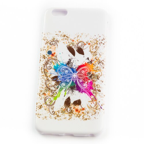 Husa Iphone 6 Plus, Beautiful Butterfly, Silicon, Multicolor