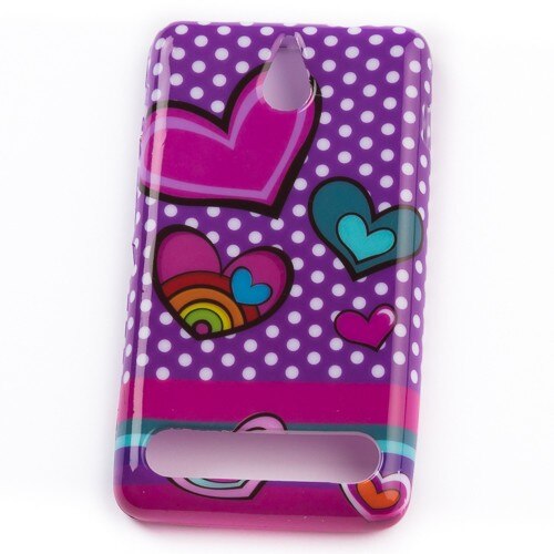 Husa Sony Xperia E1 Purple Love, Silicon, Multicolor