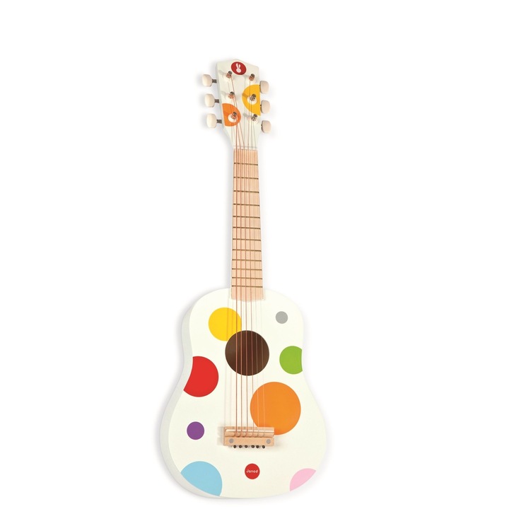 Janod Confetti Wooden mini fa játék gitár
