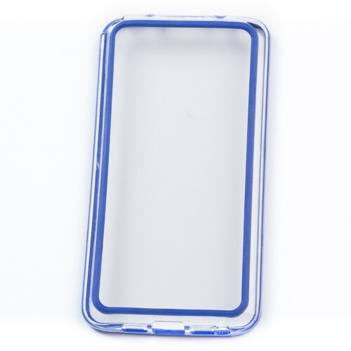 Bumper LG G2, Albastru/Transparent, Silicon/Plastic