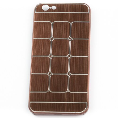 Husa Iphone 6, Brown Square Metal Pattern