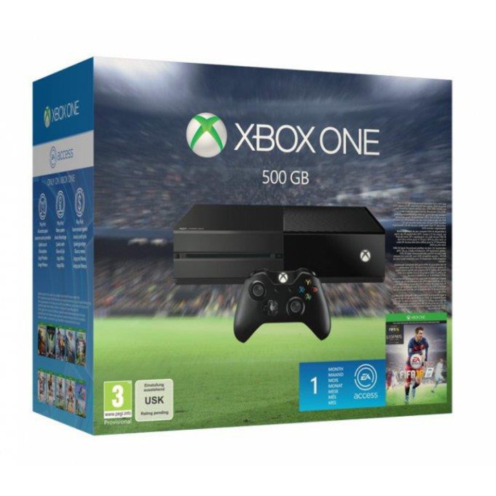 Consola Microsoft Xbox ONE 500 GB + Joc FIFA 16 + 14 Days Xbox Live
