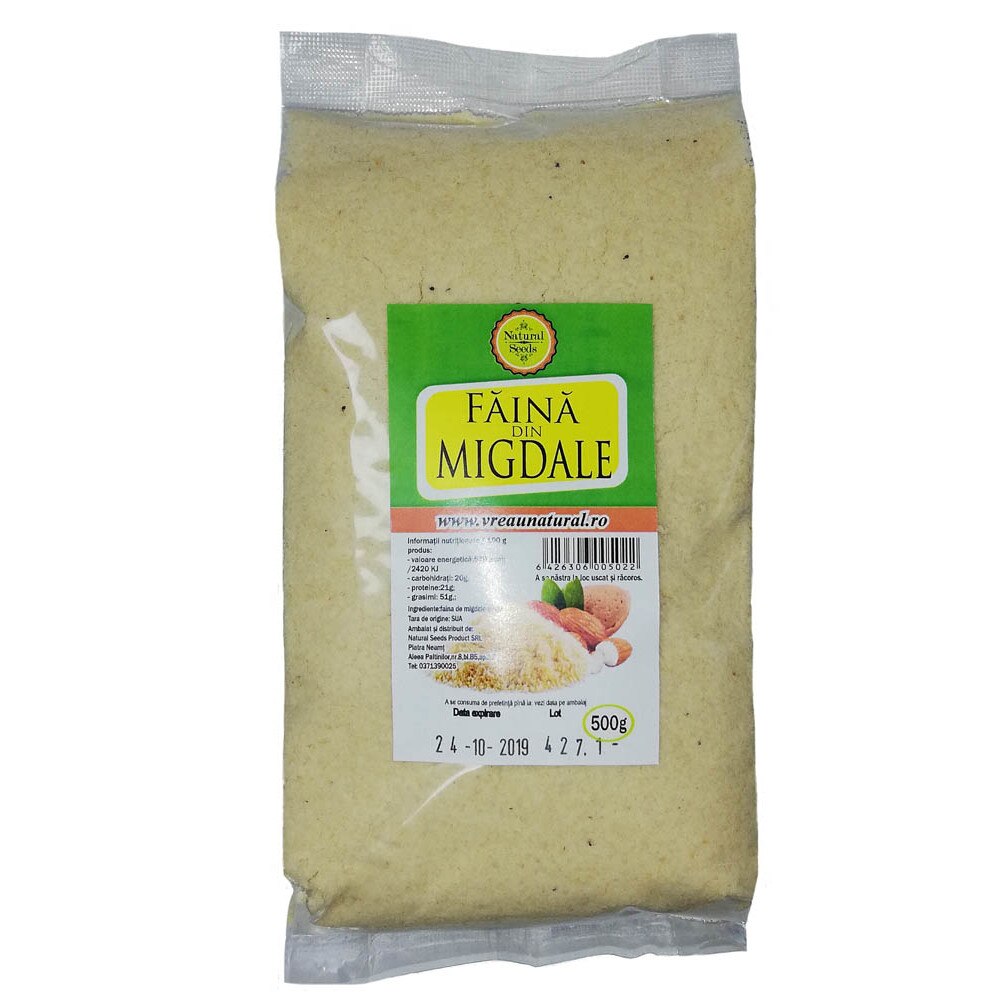 Migdale faina 500 gr, Natural Seeds Product