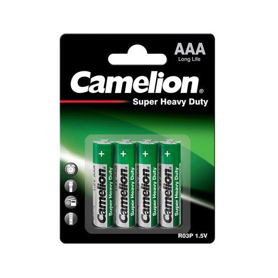 Baterii AAA, R3, Camelion Super Heavy Duty, zinc, blister 4 baterii