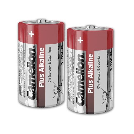 Baterii alcaline R14, C, Camelion Plus Alkaline, bulk 2 baterii