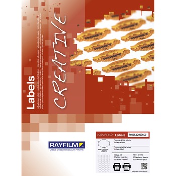 Etichete ovale cu urechi, hartie maro cu nervuri 32buc/A4 laser 10/set Rayfilm-Creativ Etichete ovale cu urechi, hartie maro cu nervuri 32buc/A4 laser 10/set Rayfilm-Creativ