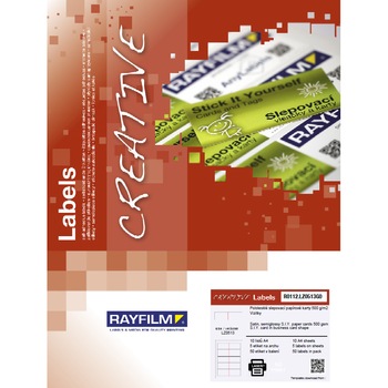 Carte de vizita, alba semilucioasa 250g 5buc/A4 laser 10/set Rayfilm-Creativ Carte de vizita, alba semilucioasa 250g 5buc/A4 laser 10/set Rayfilm-Creativ