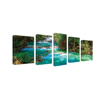 Set Tablouri DEGRETS 78657 Canvas, 50 x 120 cm, 5 piese (2x40x30 cm, 2x40x20, 1x50x20 cm), Cascada 1 Set Tablouri DEGRETS 78657 Canvas, 50 x 120 cm, 5 piese (2x40x30 cm, 2x40x20, 1x50x20 cm), Cascada 1