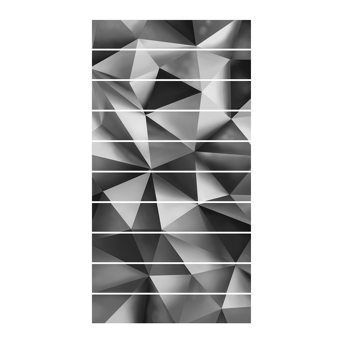 Sticker pentru scari DEGRETS 79102 Argintiu 3D Abstractie 10x18x100 cm