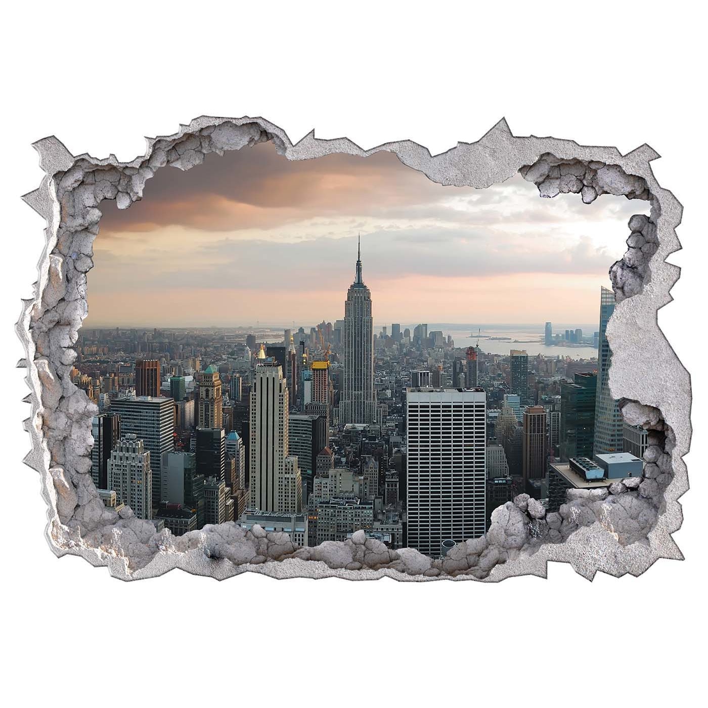 Sticker DEGRETS 79110 New York zgarie nori 3D 2x45x65 cm
