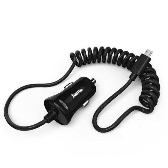 Incarcator auto HAMA 178261, micro-USB, 2.4 A, negru, HAMA-178261