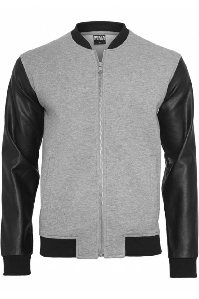 Geaca subtire cu fermoar - Urban Classics, gri-negru, Gri-Negru