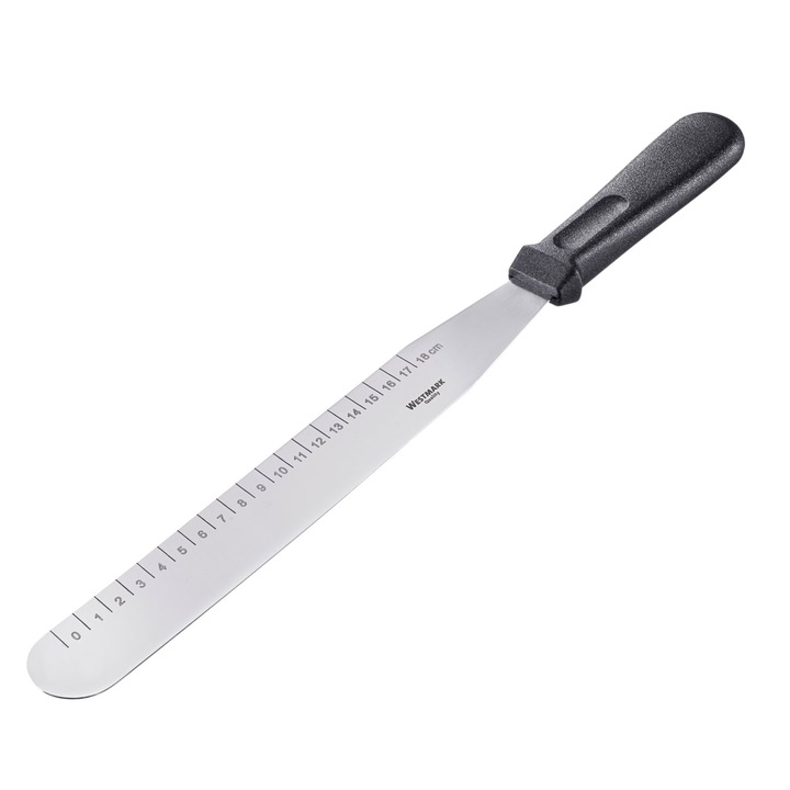 Spatula dreapta inox 38 cm, cu gradatii in cm - WESTMARK