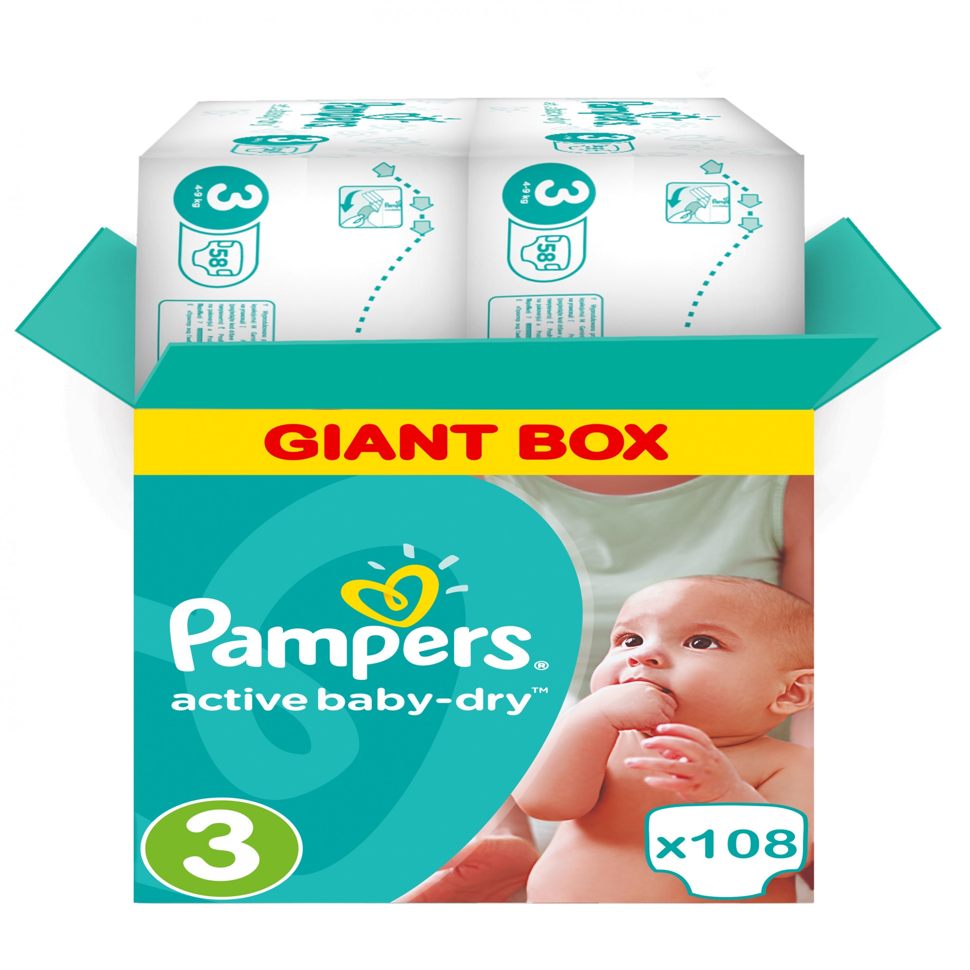 pampers active baby dry 3 108