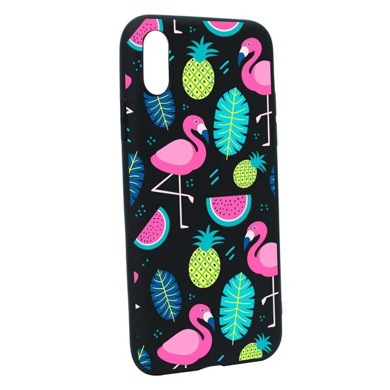 Husa Apple iPhone XS Max, Silicon, Flamingo B91