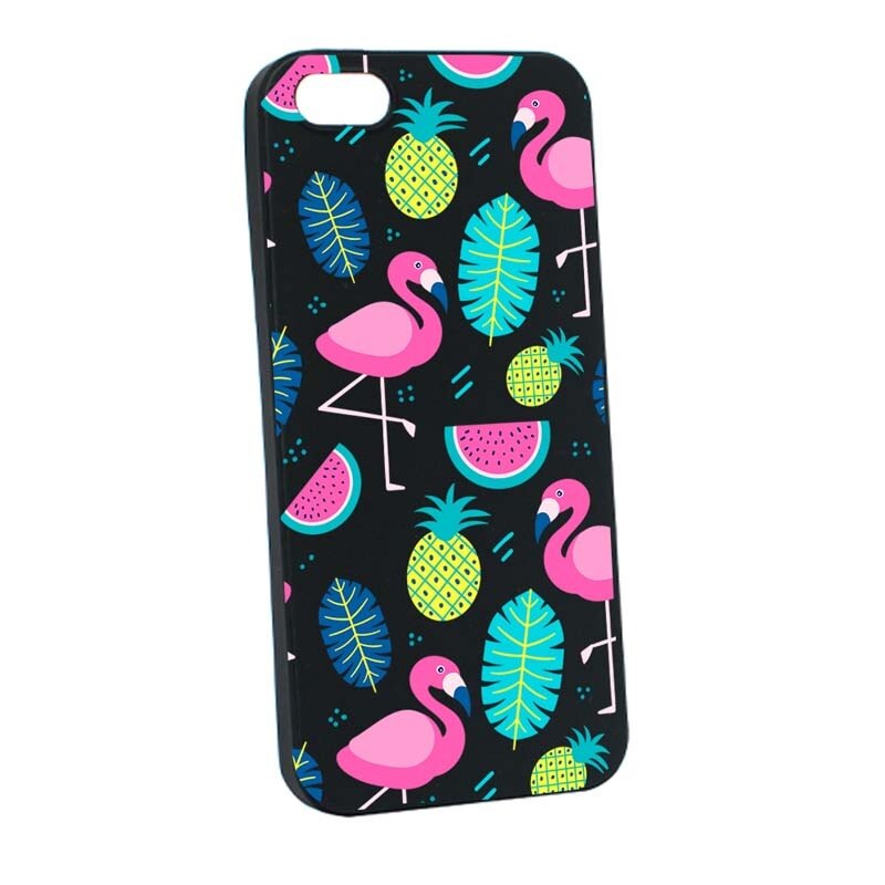 Husa Apple iPhone SE / 5S / 5, Silicon, Flamingo B91