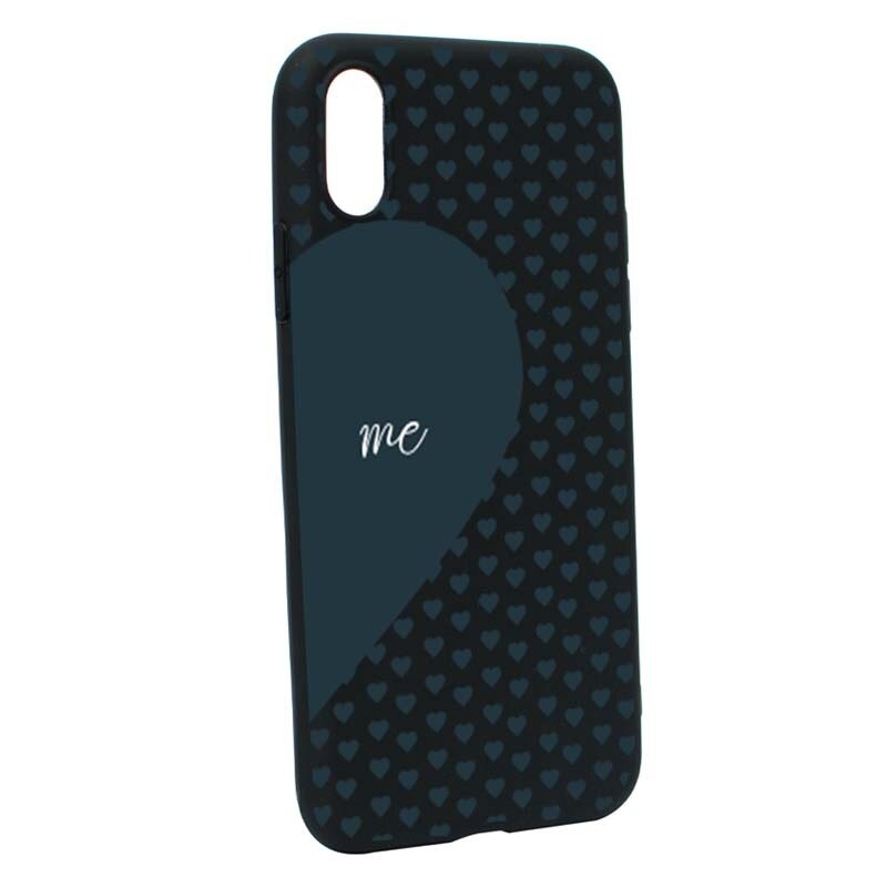 Husa Apple iPhone XS / X, Silicon, Love Me+You B100