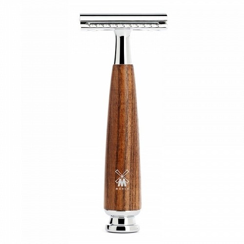 Aparat de ras clasic Muehle Safety Razor Rytmo, maner lemn frasin - R220SR