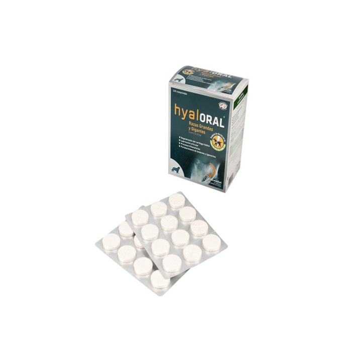 Supliment nutritiv pentru sanatatea articulatiilor la caini HYALORAL RASE MARI, 120 tablete
