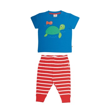 Tinuta Ozzy cu broasca testoasa, bumbac organic, set copii Tinuta Ozzy cu broasca testoasa, bumbac organic, set copii