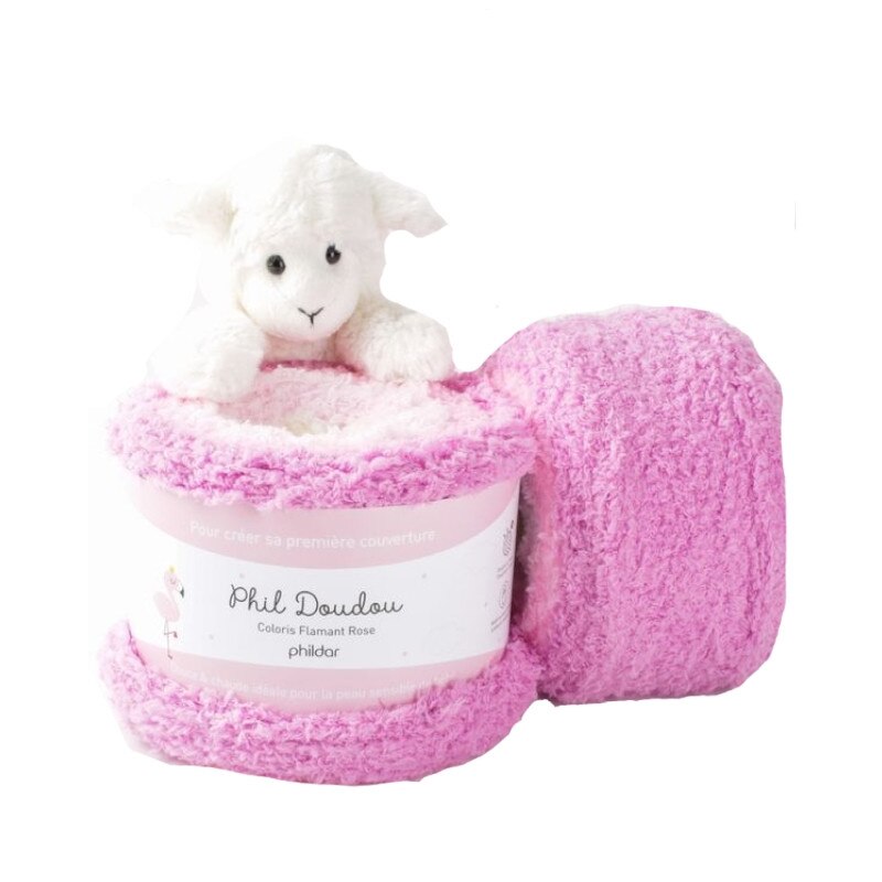 Fir pentru impletit DouDou Flamant Rose lungime 640 metri