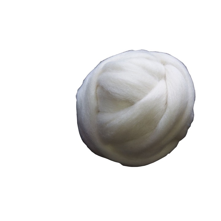 Fir tricotat, Gigant , 100% Lana Merino , Alb -natur , 1 kg