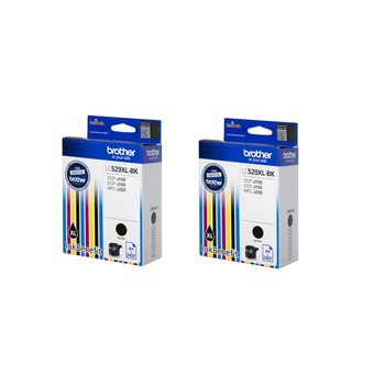 Pachet cartuse cerneala LC529XL-BK x 2 negru Brother original 4800 pagini Pachet cartuse cerneala LC529XL-BK x 2 negru Brother original 4800 pagini