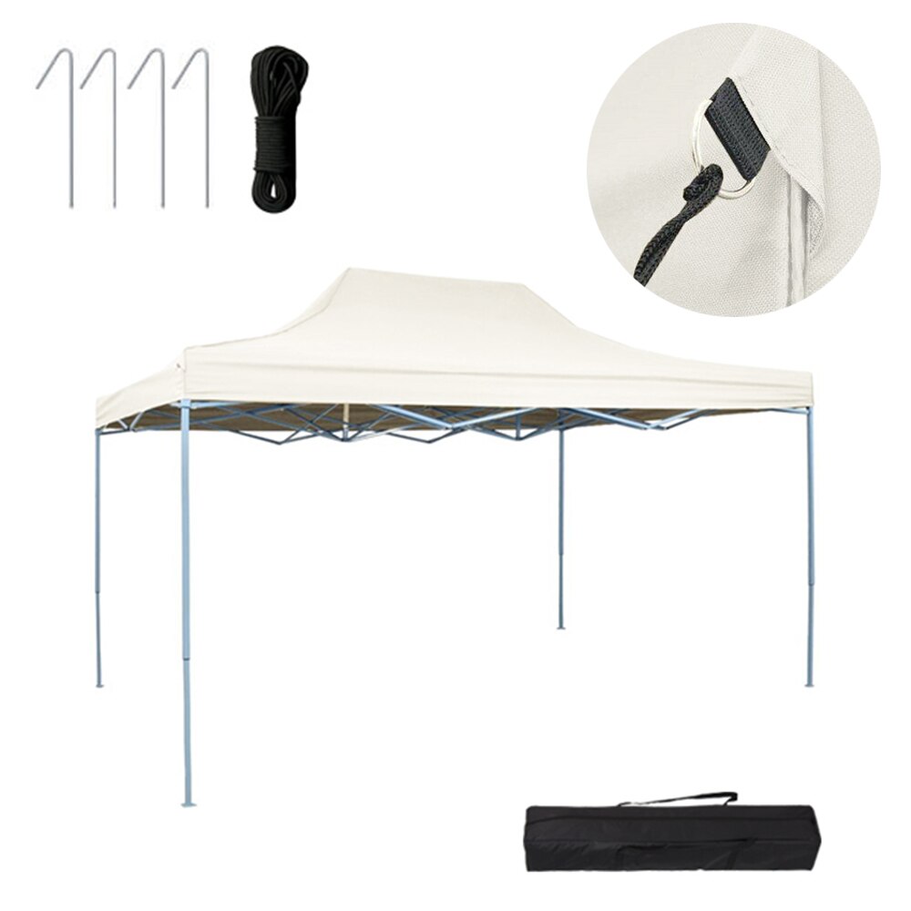 Pavilion pliant Timeless Tools cu cadru metalic, Geanta de transport, 2,9 x 4,25 m, Alb